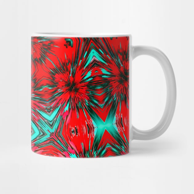 Red and Green Abstract Digital Art by Digital GraphX